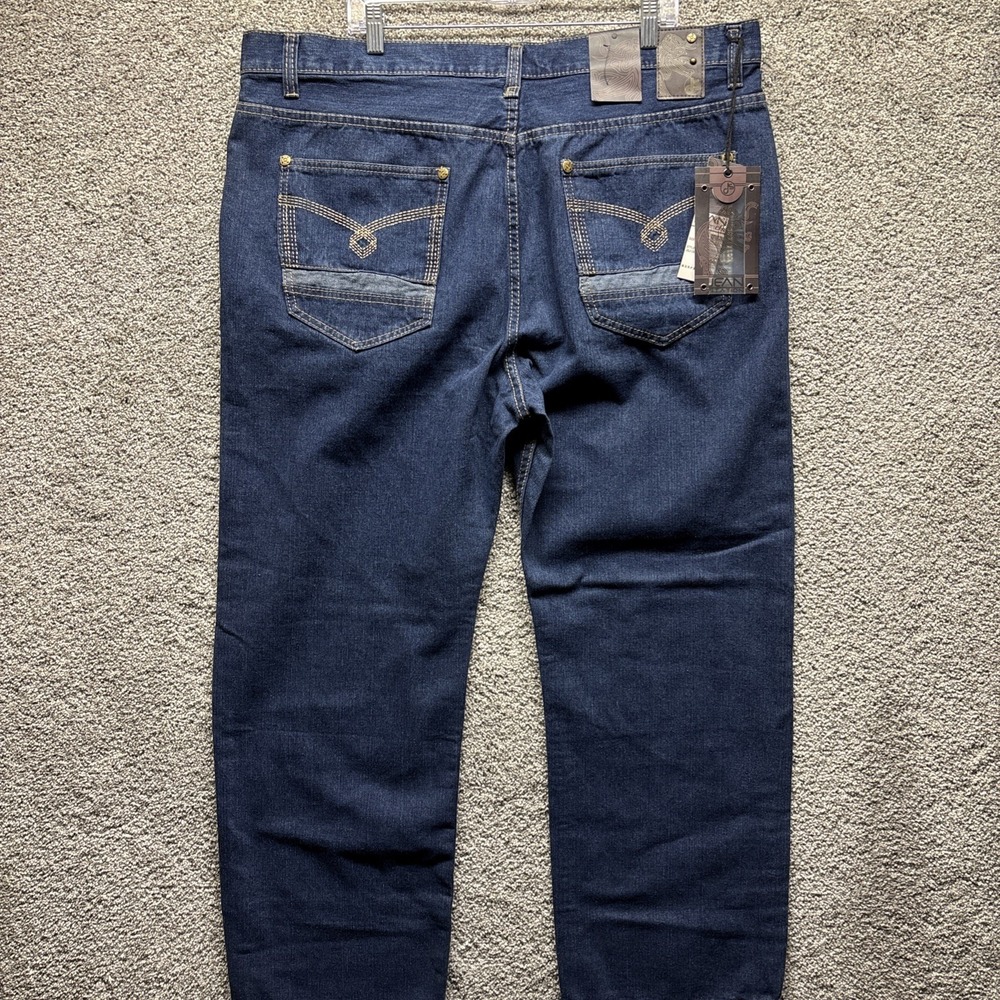 Vintage Jean Station Jeans Men 44x30 Baggy Loose 90s Hip Hop Y2K Skater Wide NWT